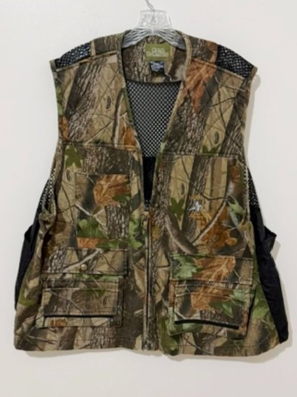 Quail Unlimited Dove Hunter Camo Hunting Vest Hardwoods Green Men's Size XL